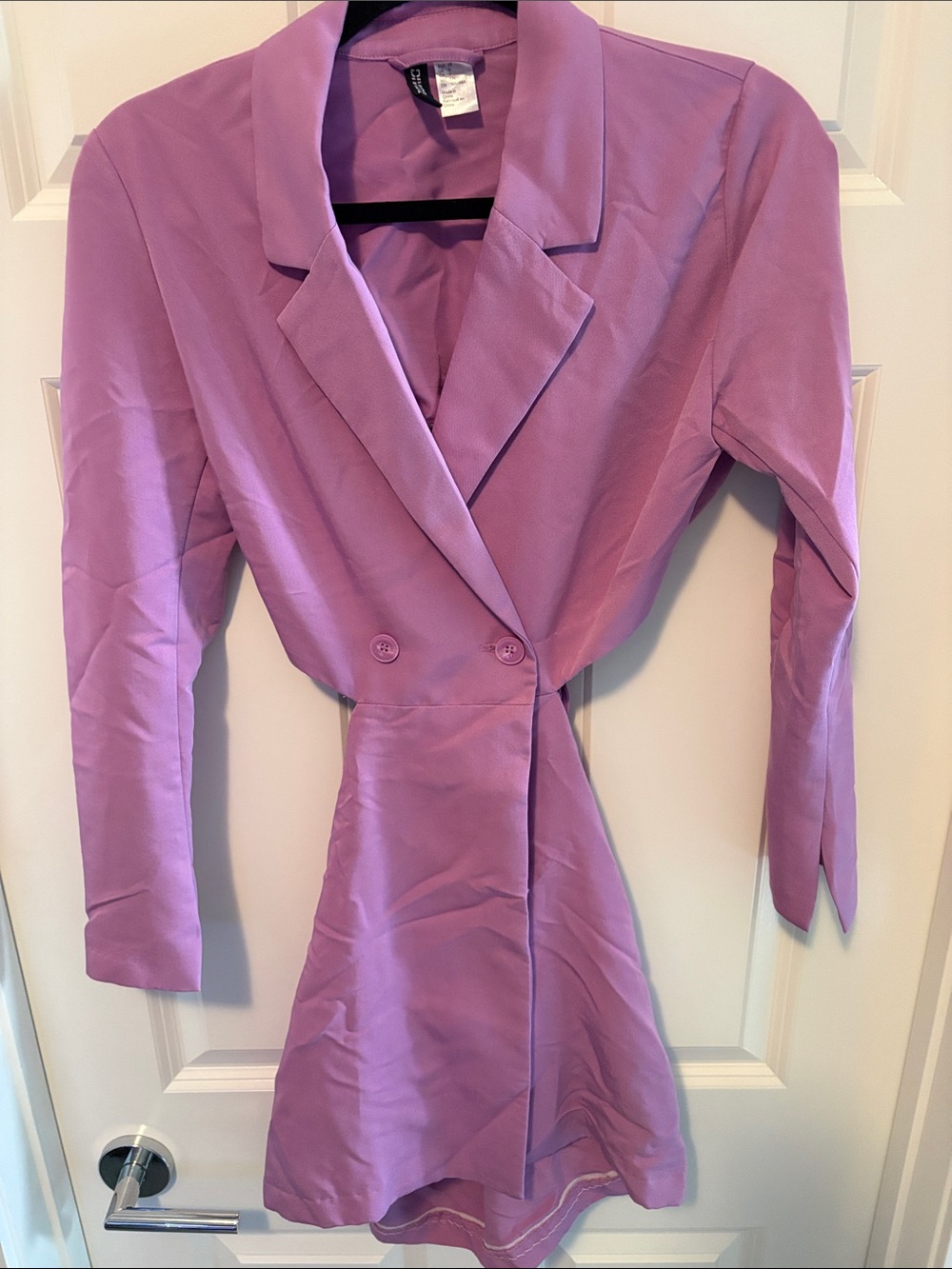 Divided Lavender Backless Blazer Dress